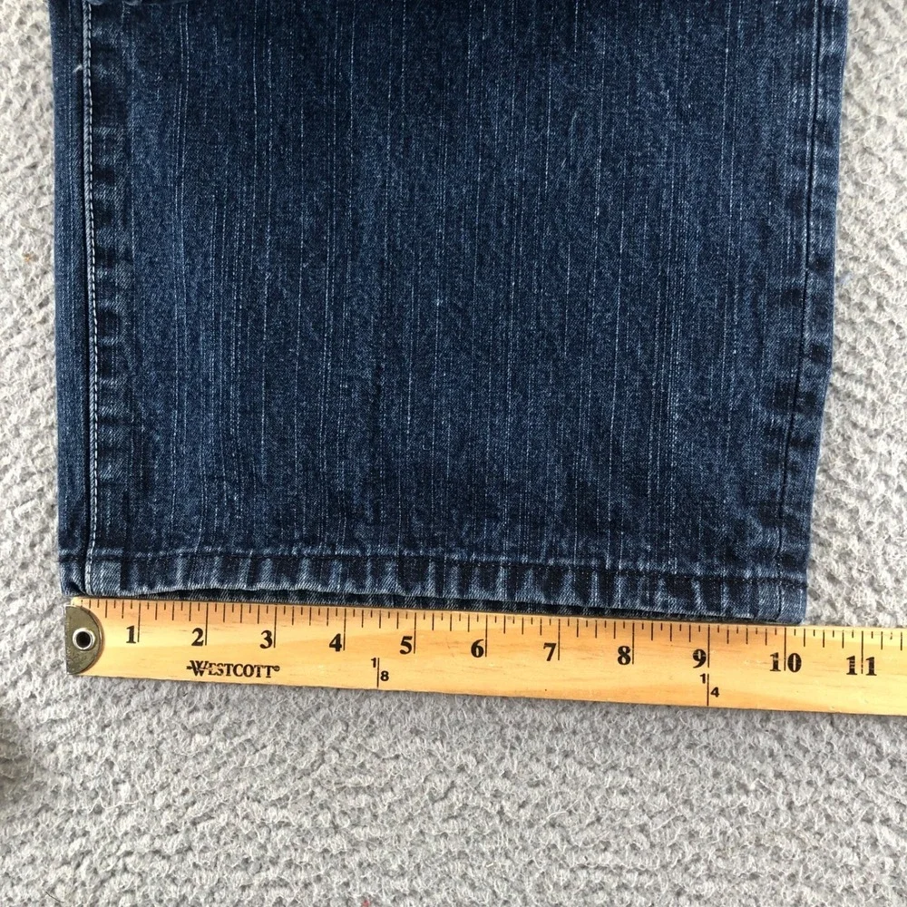 Akademiks Jeans Mens 40x34 Blue Baggy Y2K Distressed 90s Wide Leg Skater